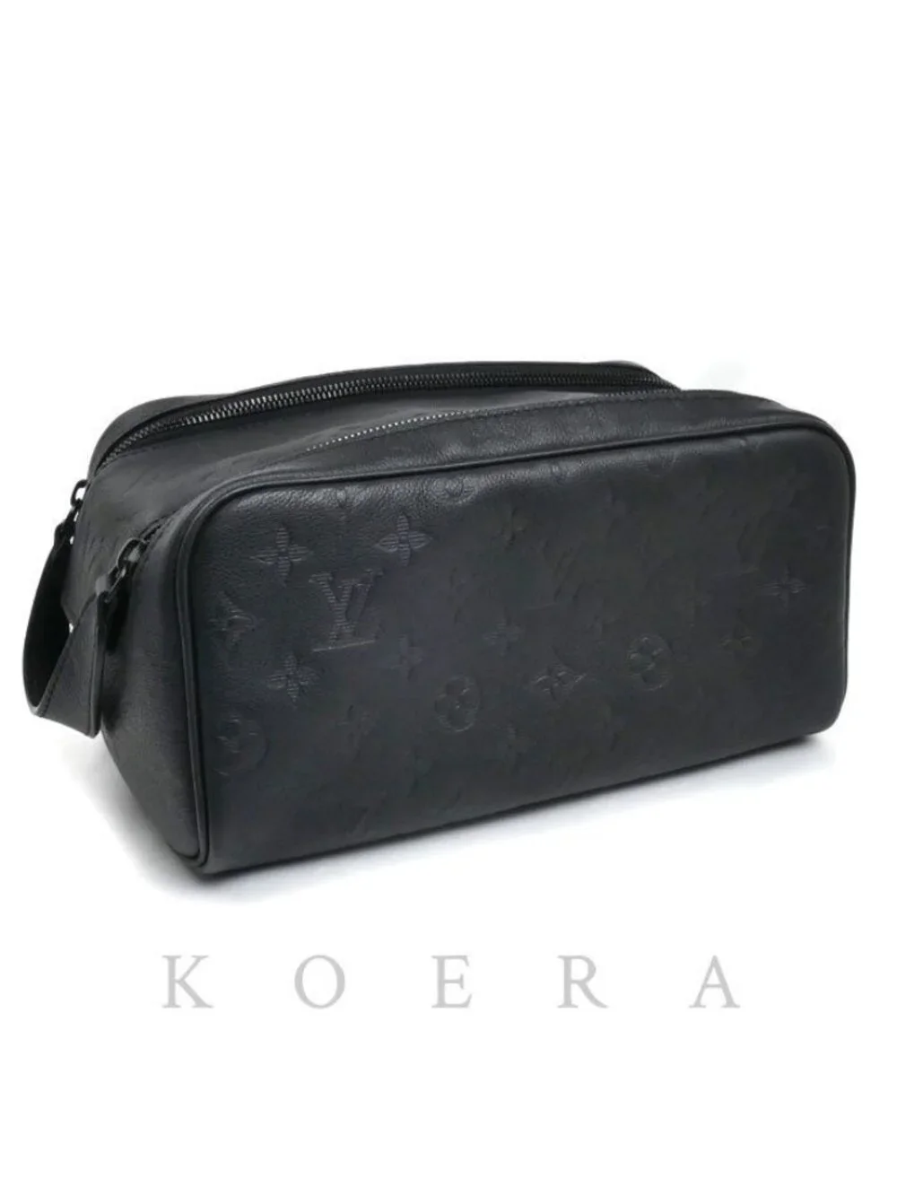 Louis Vuitton Dopp Kit Bag Monogram Shadow Ultra Black